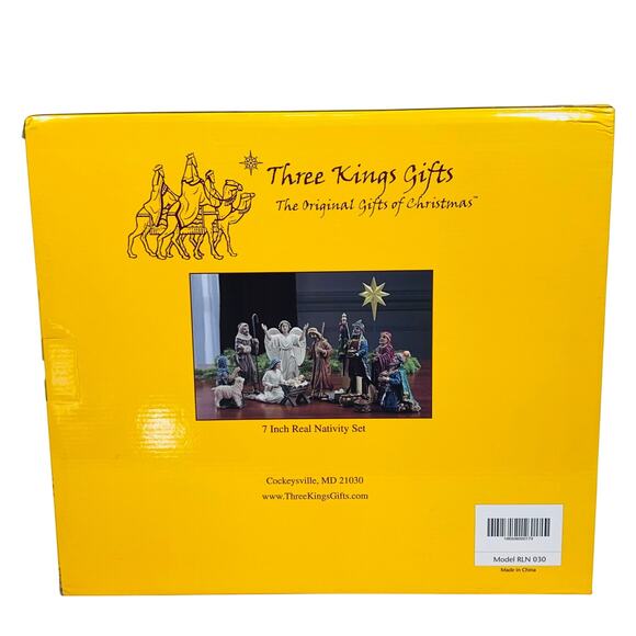 The Real Life Nativity 7" Figures 14 Piece Set By Three King Gifts New in Box - Picture 8 of 8
